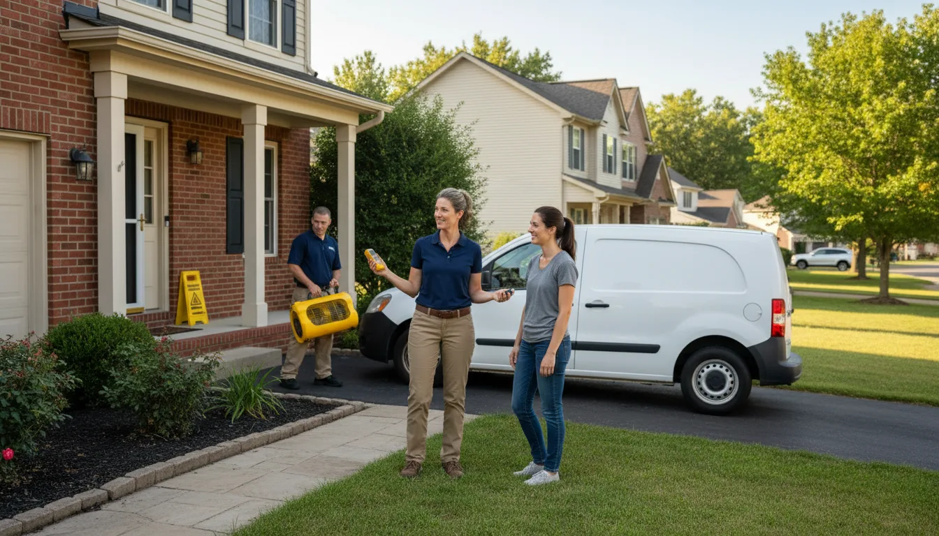 Residential water damage restoration in Fredericktown, PA